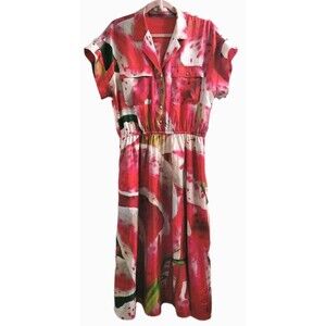 Tory Burch Printed Silk Twill Shirtdress Sz 12 Current Season $690 Retail